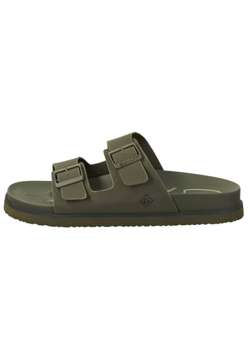 GANT Pantoletten Lederimitat Grün/Schwarz - surf4shoes