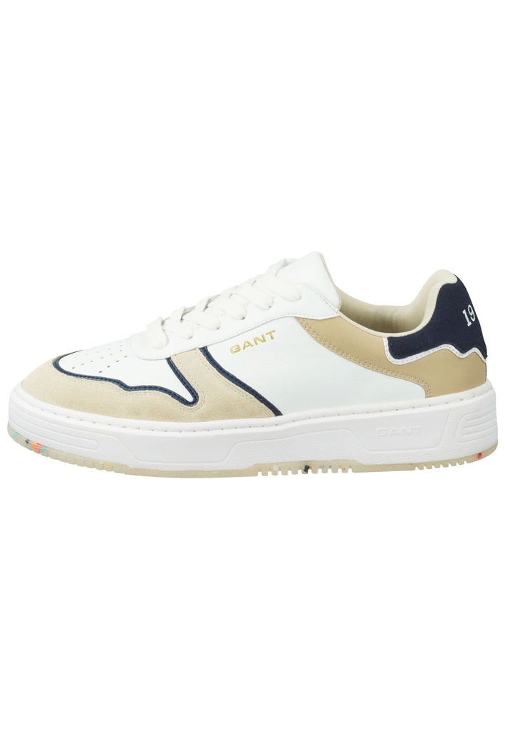 GANT Sneaker Leder Weiß/Beige - surf4shoes