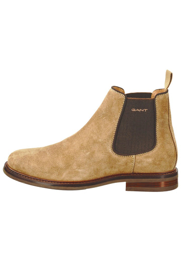 GANT Stiefelette Leder/Textil Khaki - surf4shoes
