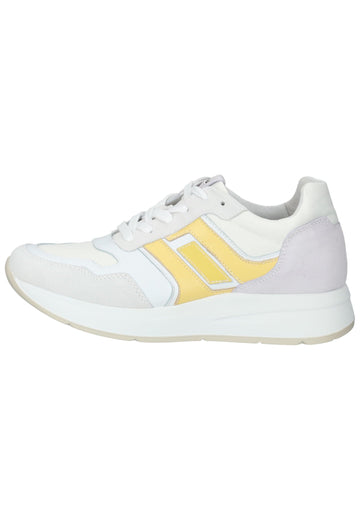 Nero Giardini Sneaker Leder/Textil Weiß/Gelb - surf4shoes