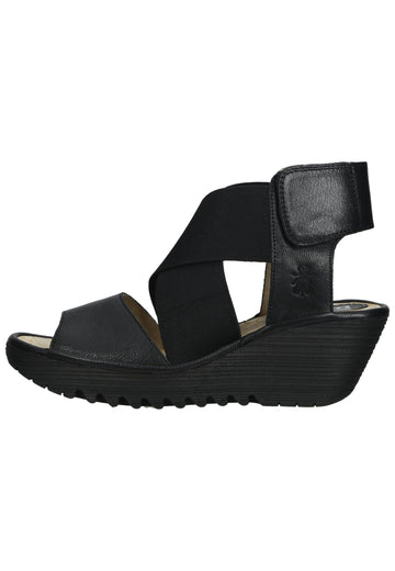 FLY London Sandalen Leder Schwarz - surf4shoes