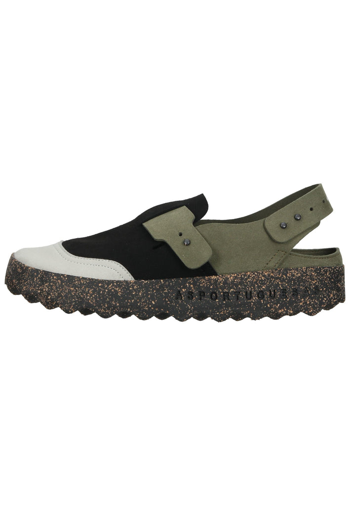 ASPORTUGUESAS Pantoletten Leder Schwarz - surf4shoes