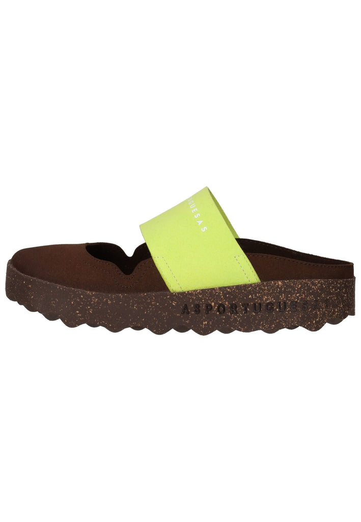 ASPORTUGUESAS Pantoletten Leder Braun - surf4shoes