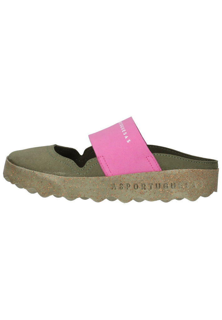ASPORTUGUESAS Pantoletten Leder Grün - surf4shoes