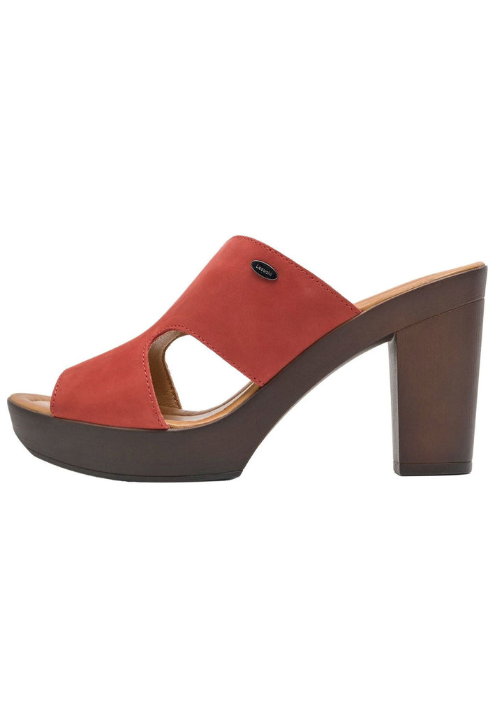 LASOCKI Pantoletten Nubukleder Rot - surf4shoes