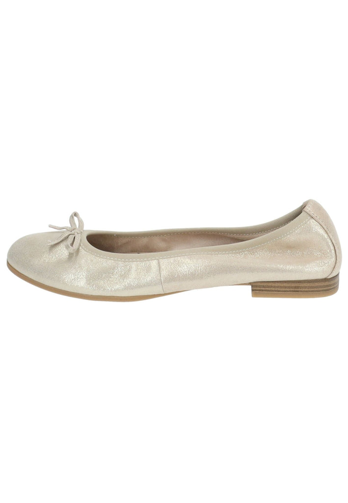 Tamaris Ballerinas Leder Champagne - surf4shoes