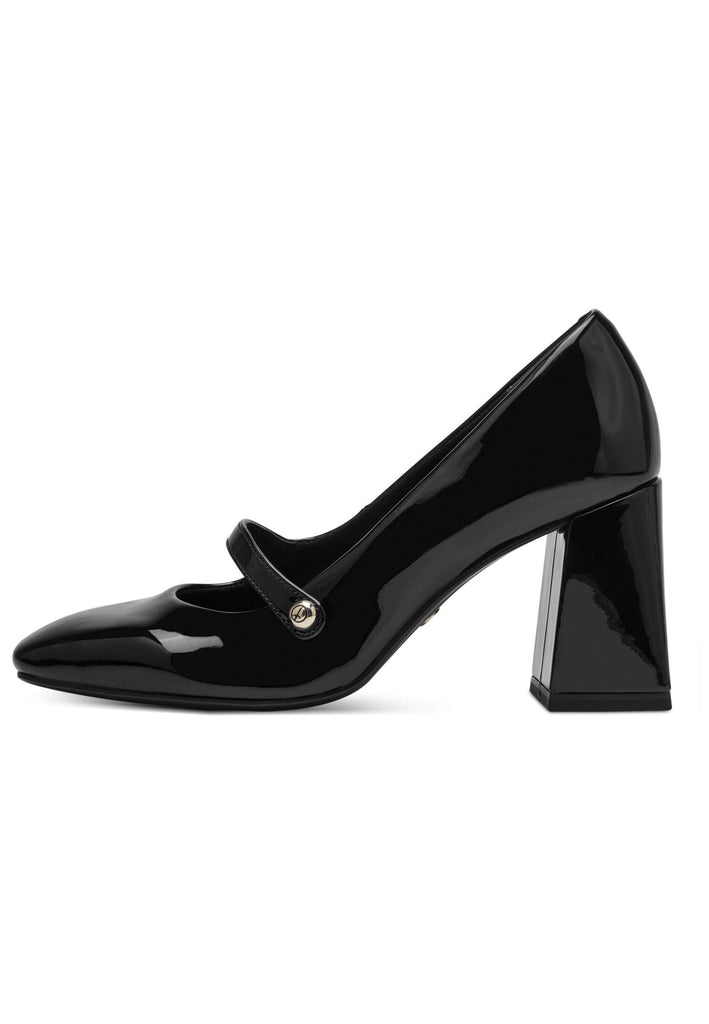 Tamaris Pumps Lederimitat Schwarz Lack - surf4shoes
