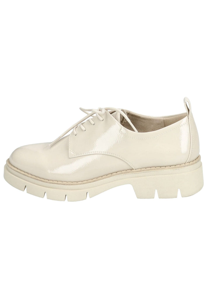 Tamaris Halbschuhe Lederimitat Beige Lack - surf4shoes