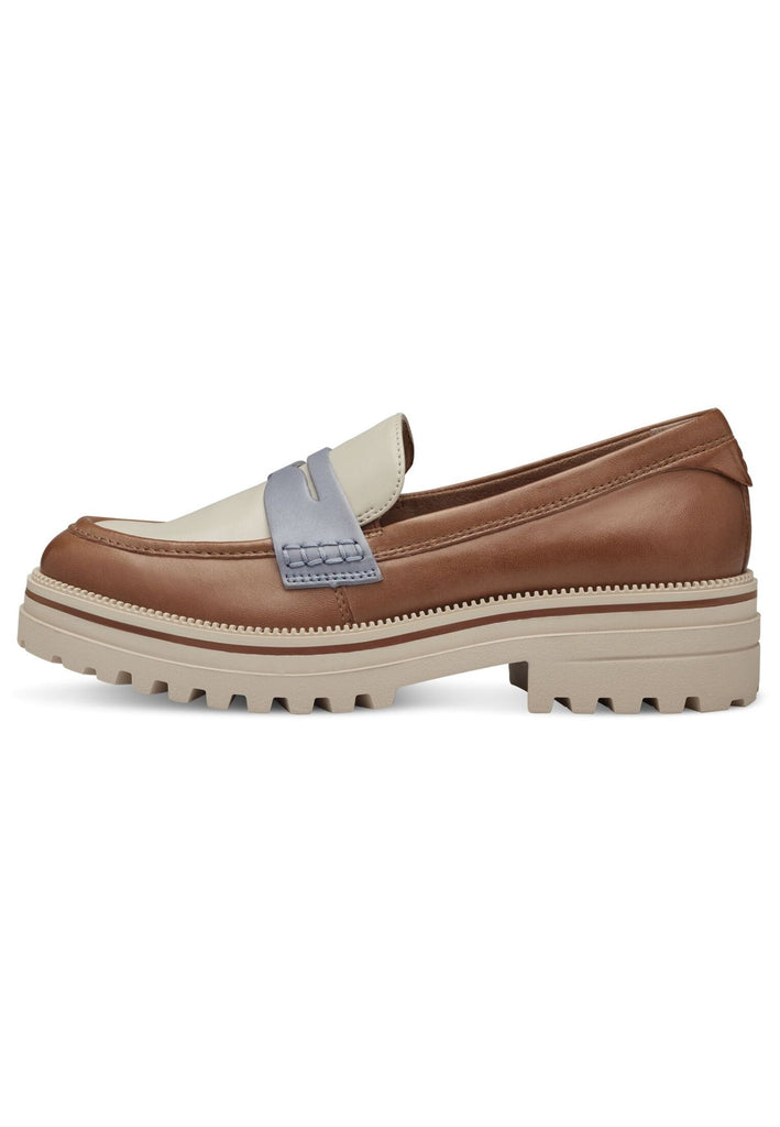 Tamaris Slipper Leder/Synthetik Camel - surf4shoes