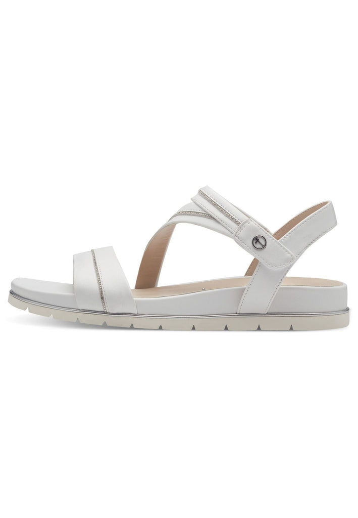 Tamaris Sandalen Lederimitat/Textil Weiß - surf4shoes