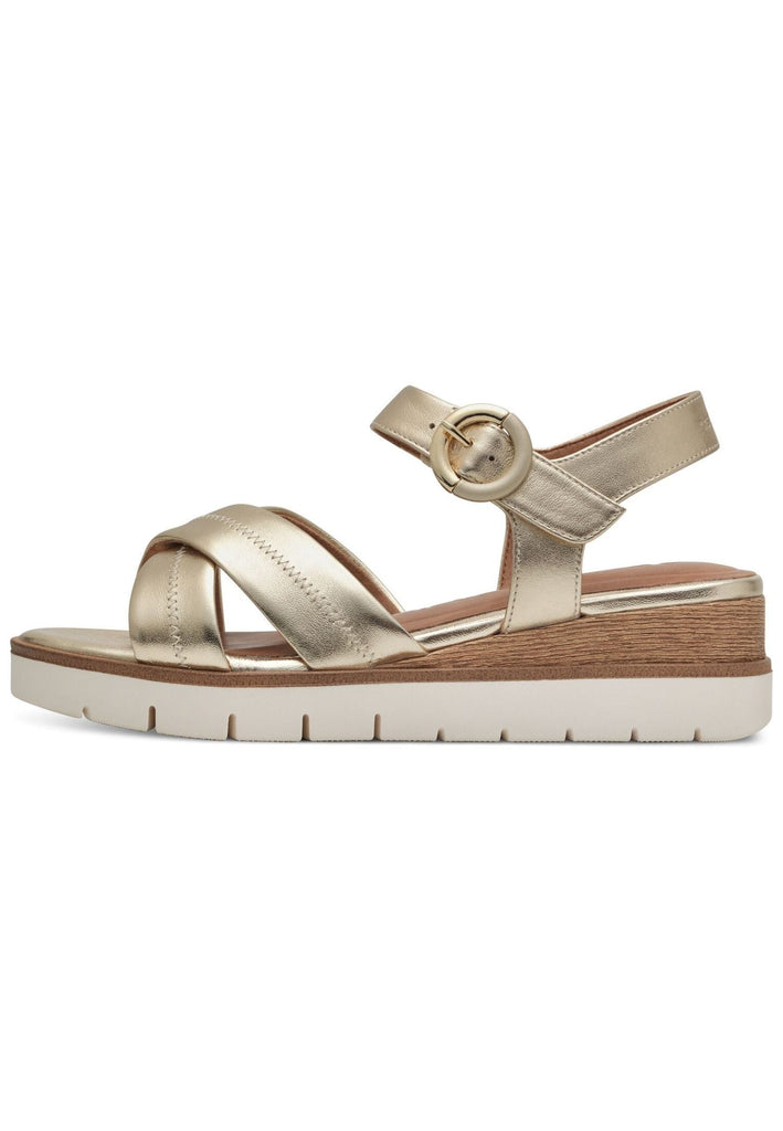 Tamaris Sandalen Leder Hellgold - surf4shoes