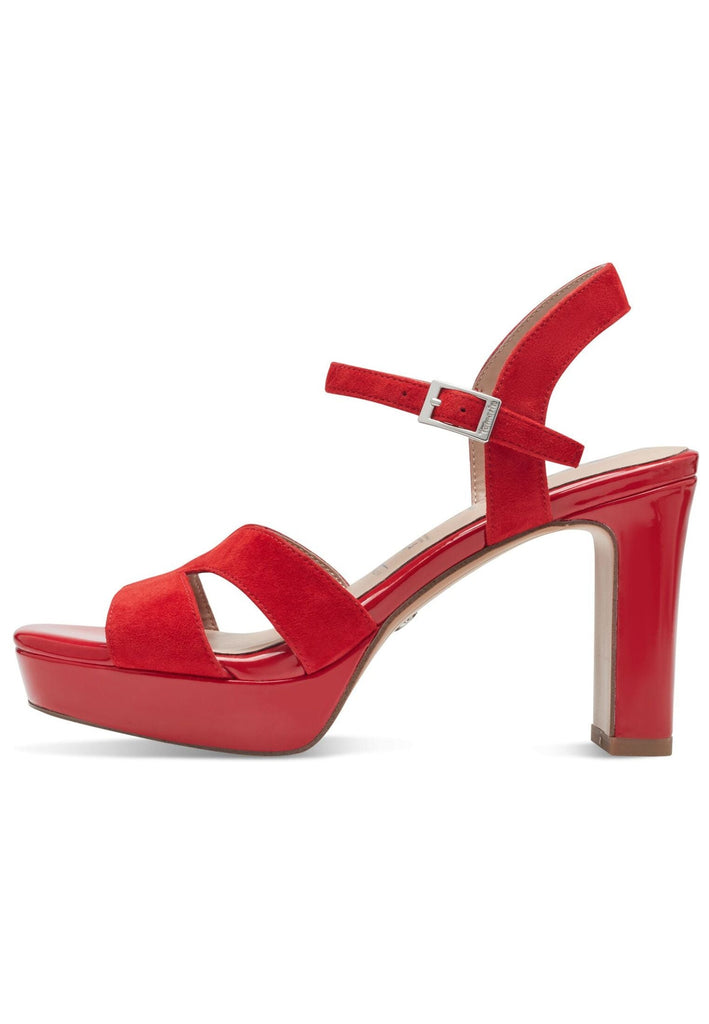 Tamaris Sandalen Leder Rot - surf4shoes