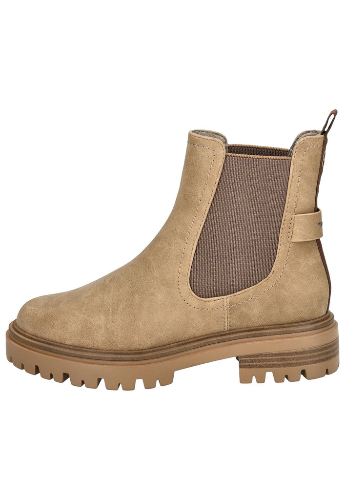 Tamaris Stiefelette Lederimitat Camel Warmfutter - surf4shoes
