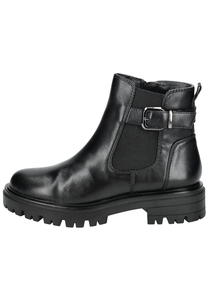 Tamaris Stiefelette Lederimitat Schwarz - surf4shoes
