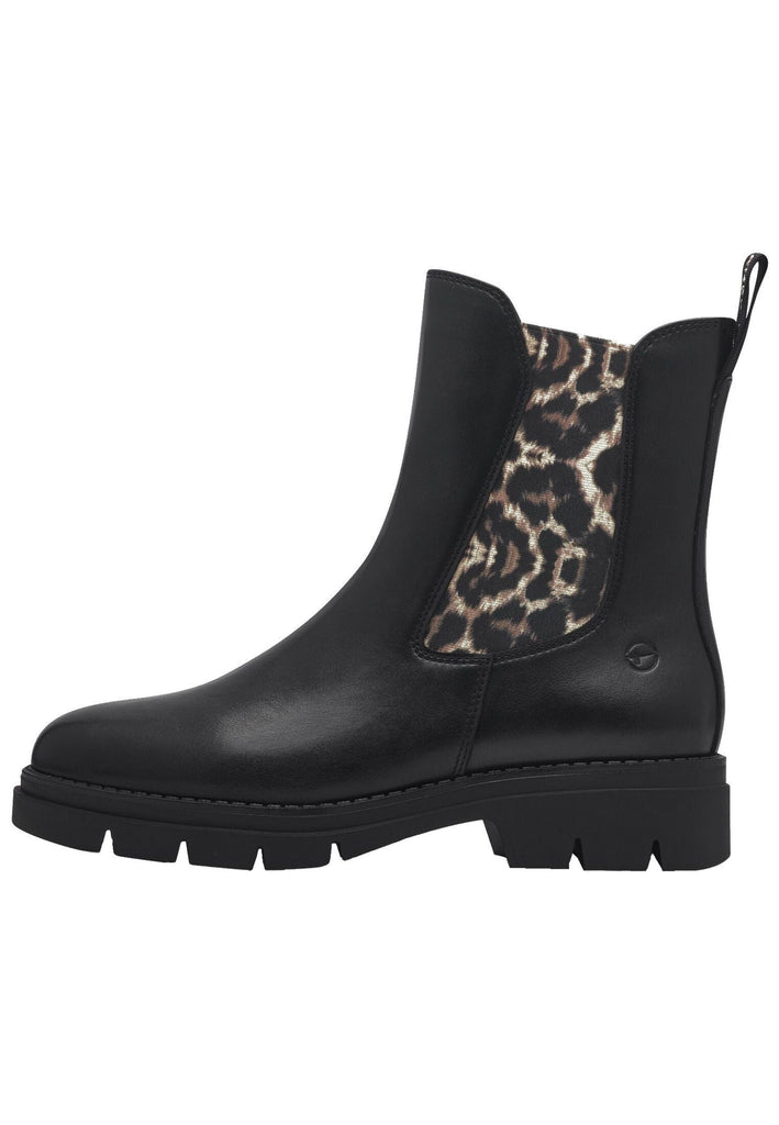Tamaris Stiefelette Lederimitat/Textil Schwarz Warmfutter - surf4shoes