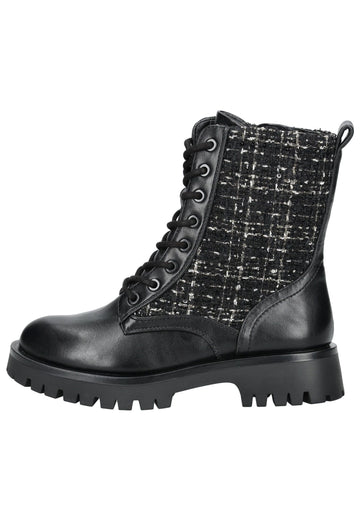 Tamaris Stiefelette Leder/Textil Schwarz - surf4shoes