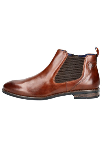 Bugatti Stiefelette Leder/Textil Cognac - surf4shoes