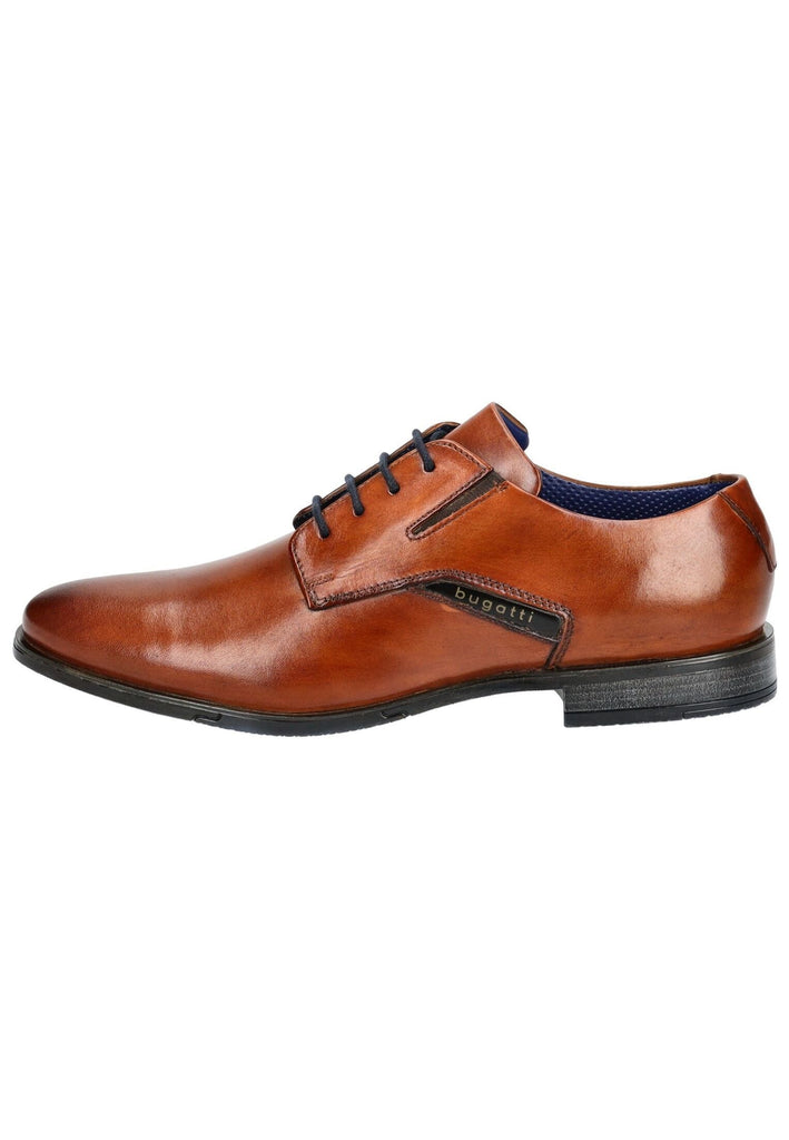 Bugatti Businessschuhe Glattleder Cognac - surf4shoes