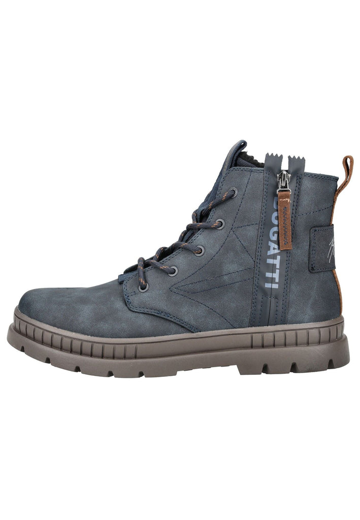 Bugatti Stiefelette Lederimitat Dunkelblau Warmfutter - surf4shoes