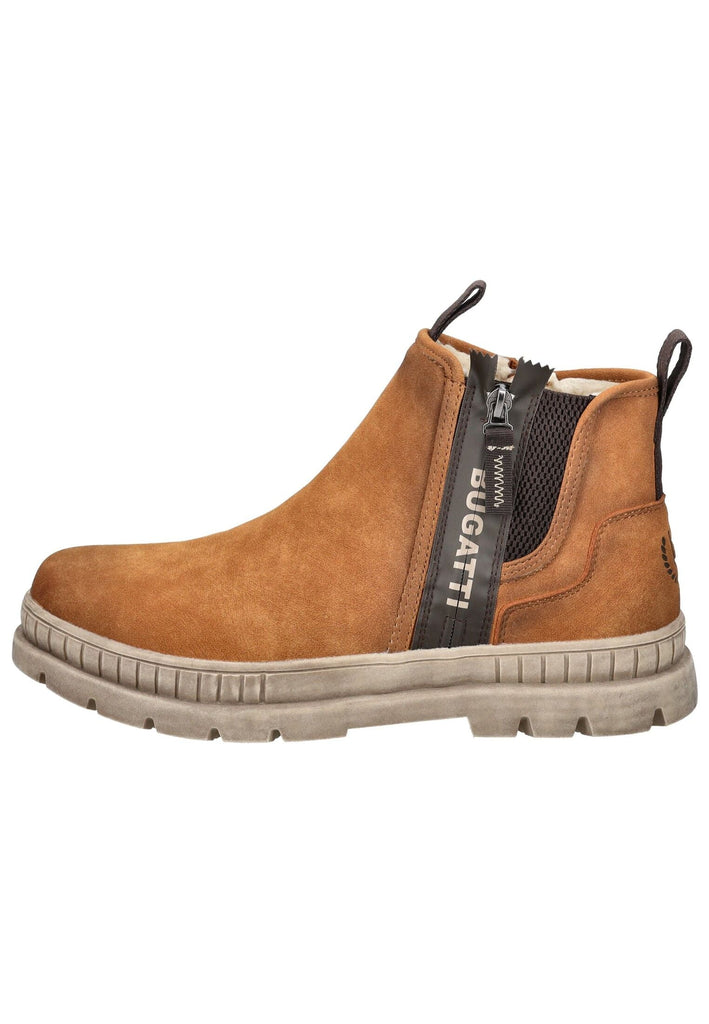 Bugatti Stiefelette Lederimitat Cognac Warmfutter - surf4shoes