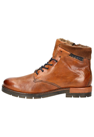 Bugatti Stiefelette Leder Cognac Warmfutter - surf4shoes