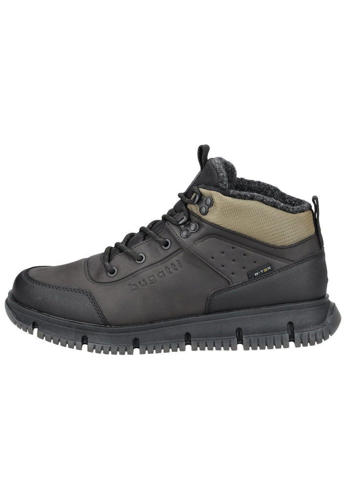 Bugatti Stiefelette Lederimitat Dunkelgrau/Grün Warmfutter - surf4shoes