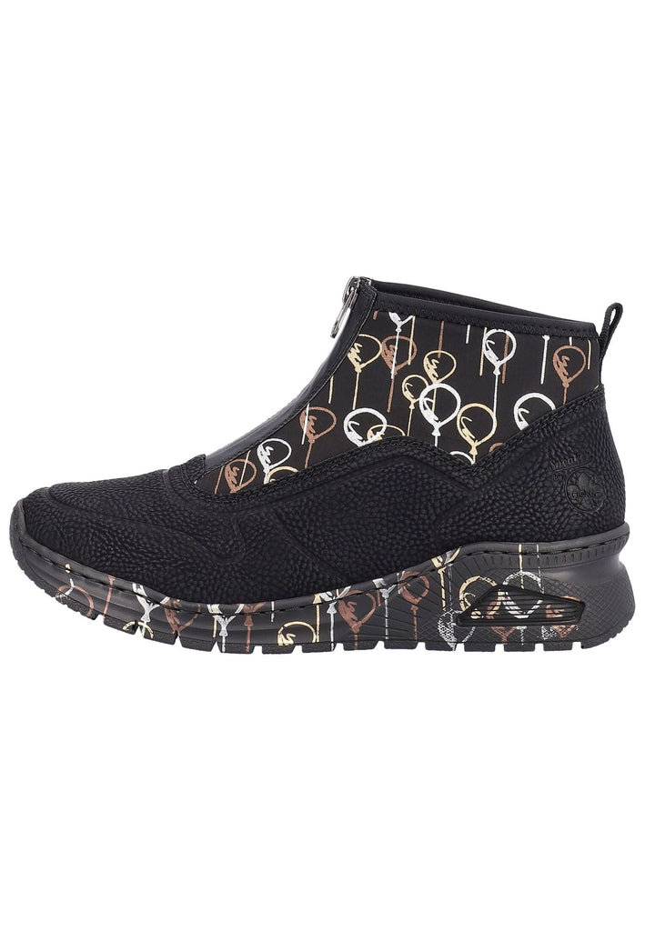 Rieker Sneaker Textil Schwarz Warmfutter - surf4shoes