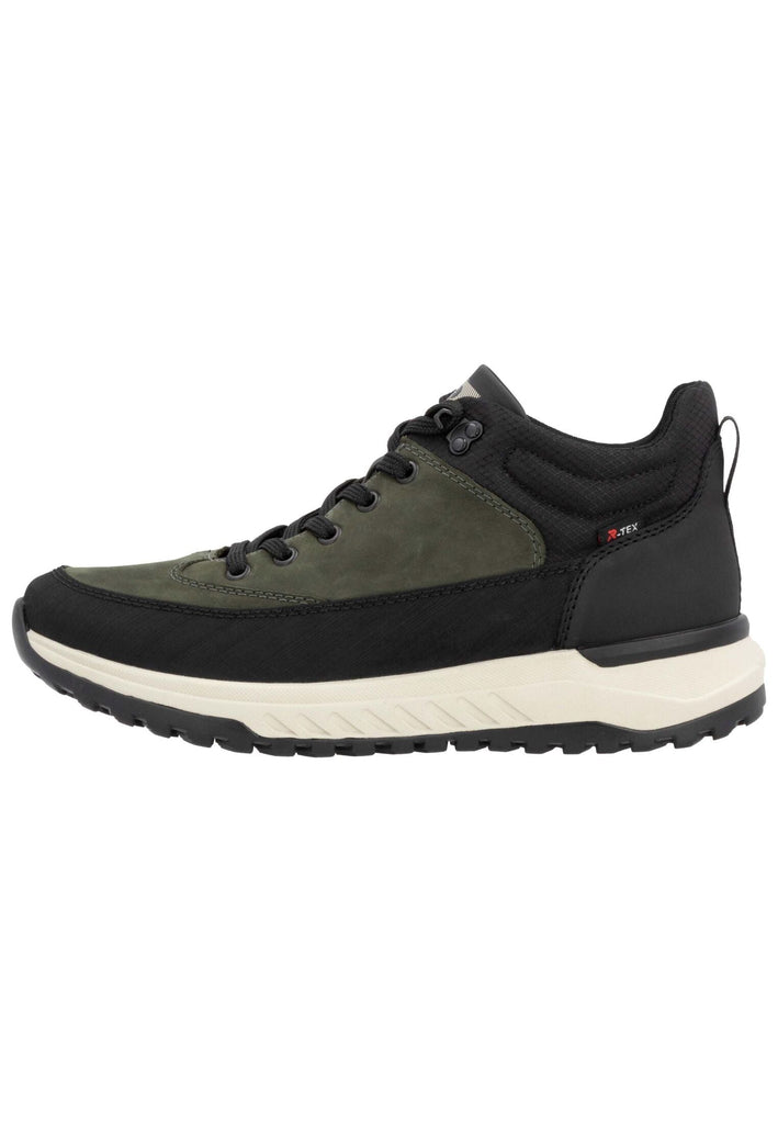 Rieker Sneaker Lederimitat Schwarz/Grün - surf4shoes