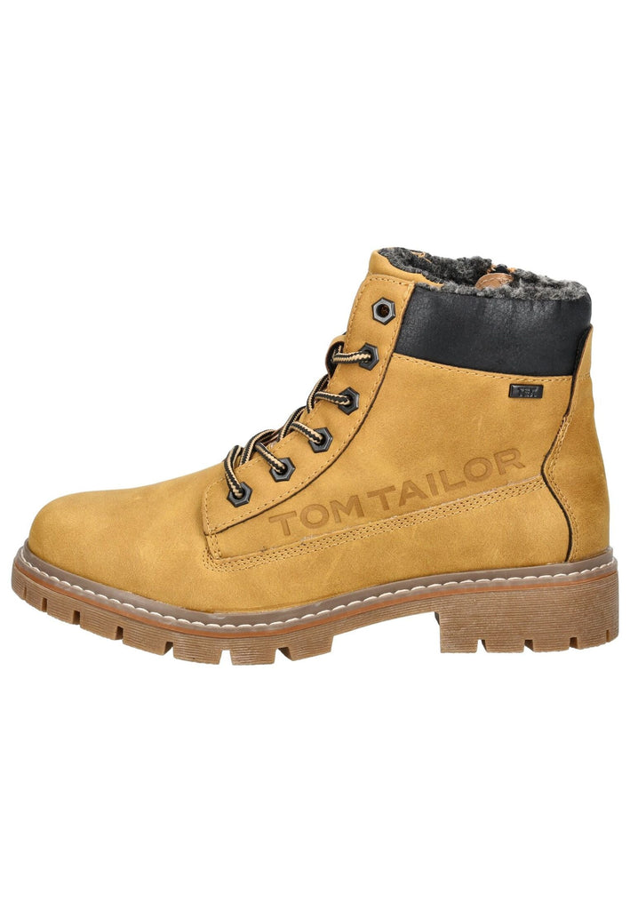 Tom Tailor Stiefelette Lederimitat/Textil Camel Warmfutter - surf4shoes