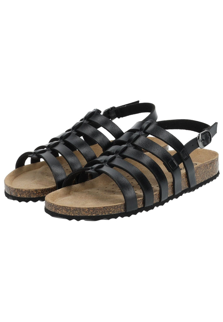 Geox Sandalen Lederimitat Schwarz - surf4shoes