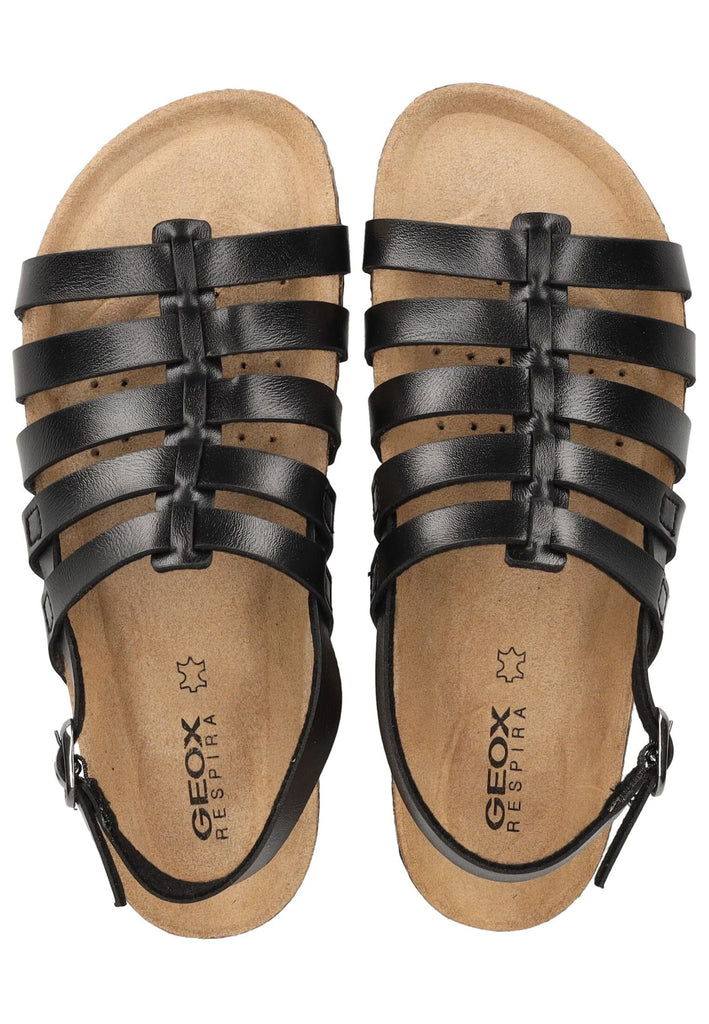 Geox Sandalen Lederimitat Schwarz - surf4shoes