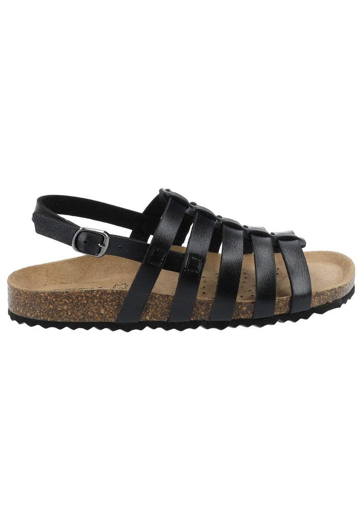 Geox Sandalen Lederimitat Schwarz - surf4shoes