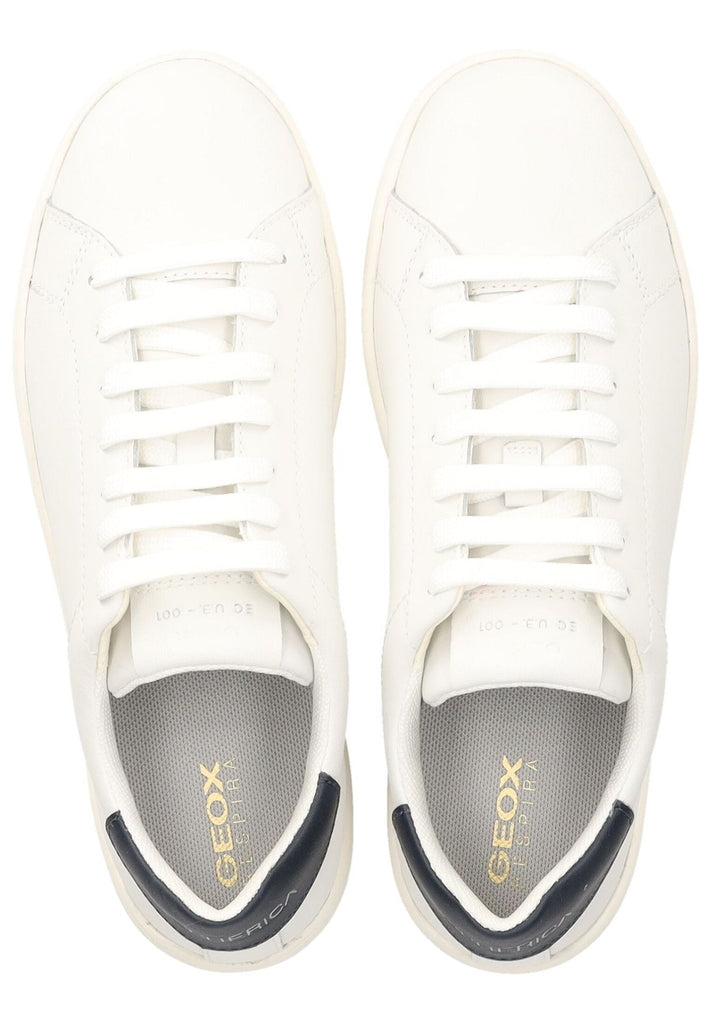 Geox Sneaker Leder/Synthetik Weiß/Navy - surf4shoes