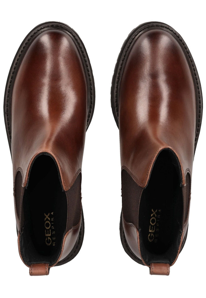 Geox Stiefelette Leder/Textil Dunkelbraun - surf4shoes