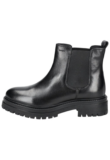 Geox Stiefelette Leder/Textil Schwarz - surf4shoes