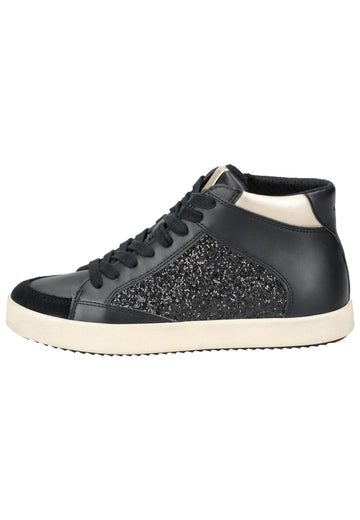 Geox Sneaker Lederimitat/Textil Schwarz - surf4shoes