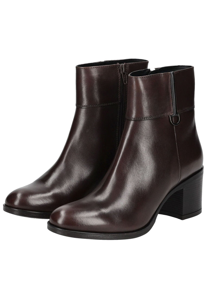 Geox Stiefelette Glattleder Dunkelbraun/Schwarz - surf4shoes