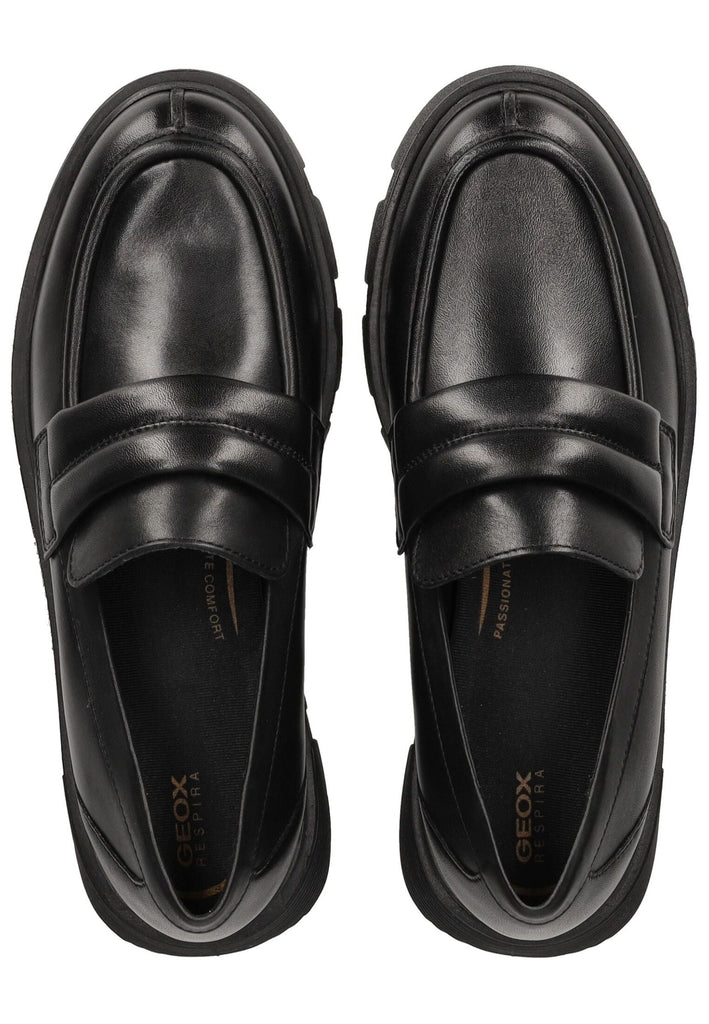 Geox Slipper Leder Schwarz - surf4shoes