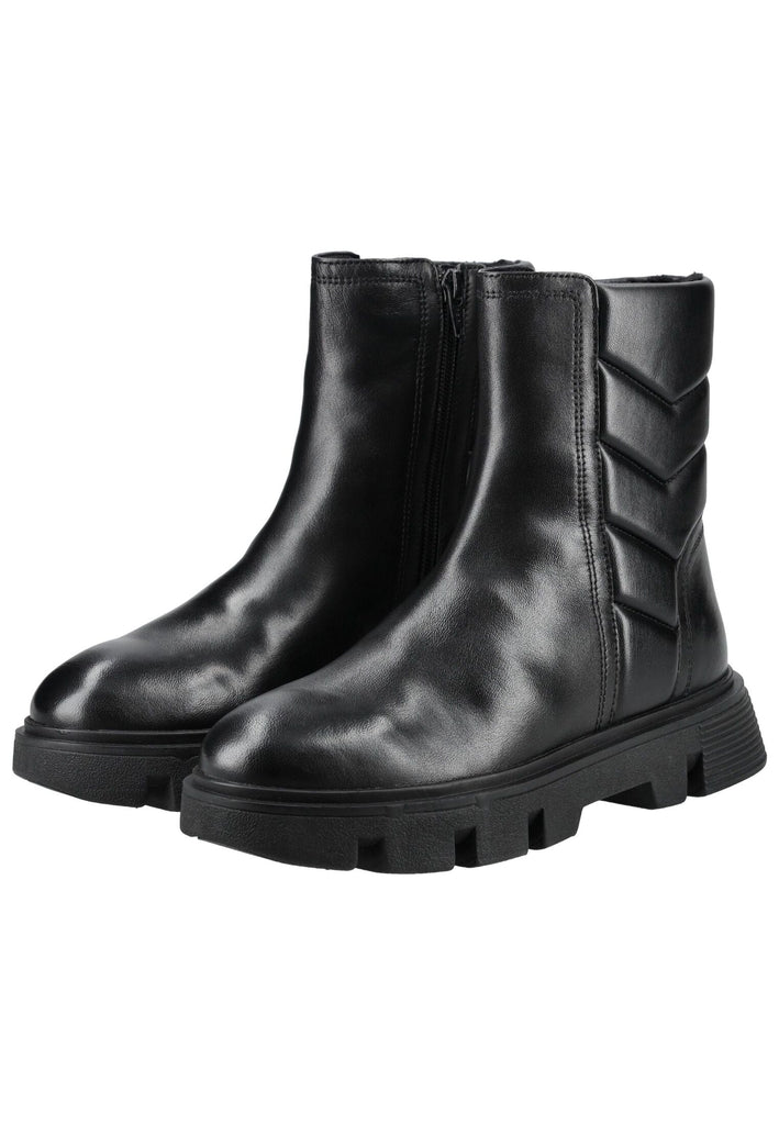 Geox Stiefelette Leder/Synthetik Schwarz Warmfutter - surf4shoes