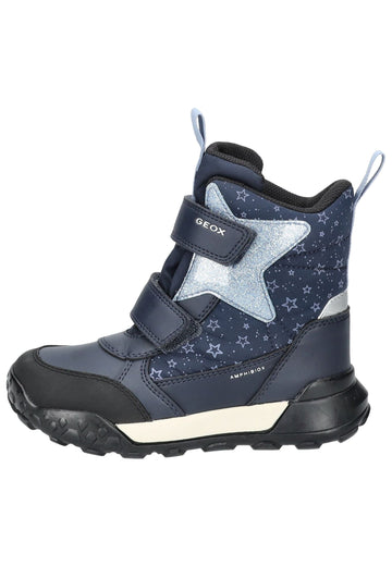 Geox Stiefelette Lederimitat/Textil Navy Warmfutter - surf4shoes