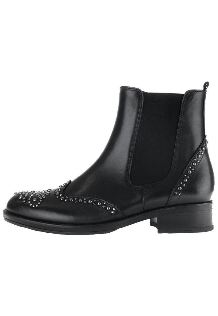 Gabor Stiefelette Leder/Textil Schwarz - surf4shoes