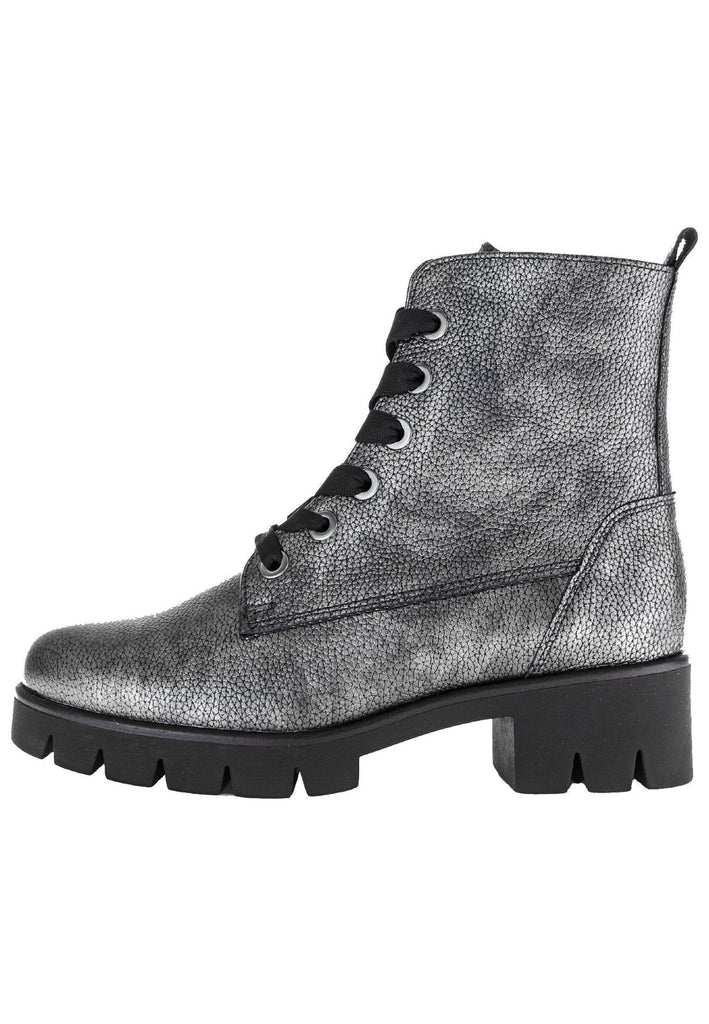 Gabor Stiefelette Leder Grau/Schwarz Warmfutter - surf4shoes