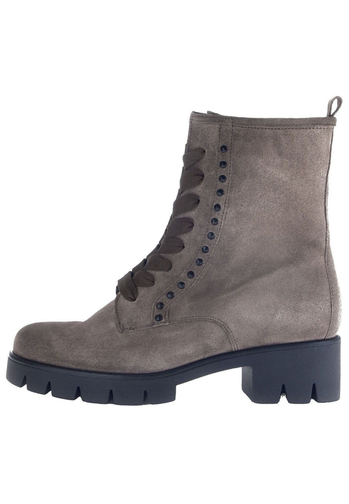 Gabor Stiefelette Veloursleder Grau/Braun Warmfutter - surf4shoes
