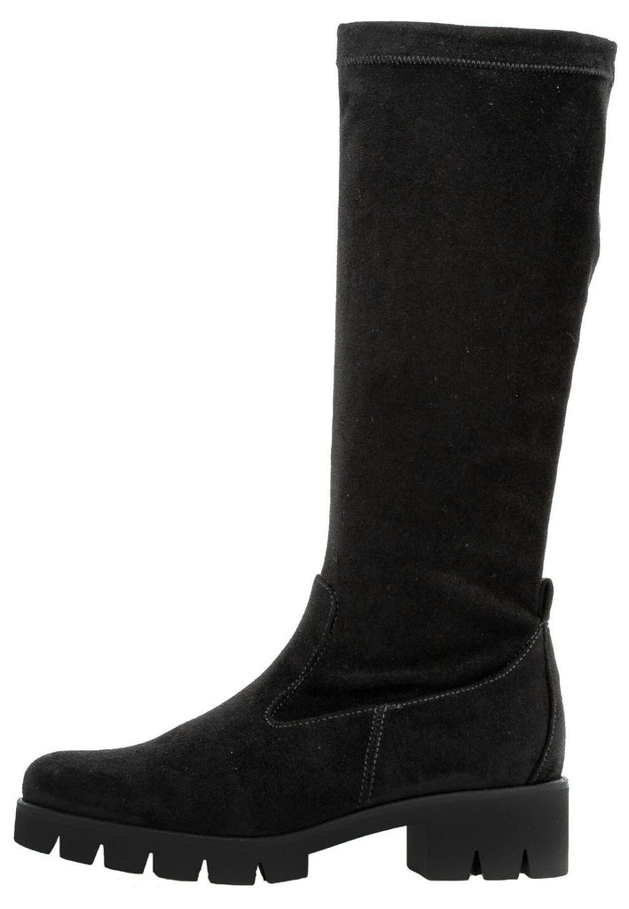 Gabor Stiefel Veloursleder/Microfaser Schwarz - surf4shoes