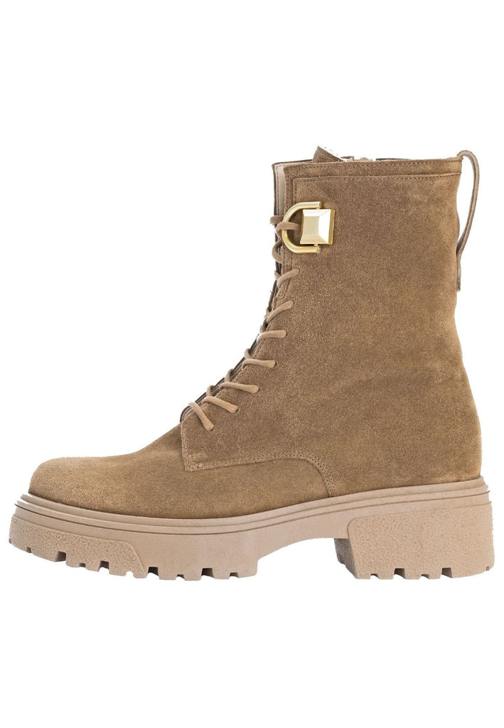 Gabor Stiefelette Veloursleder Mittelbraun Warmfutter - surf4shoes