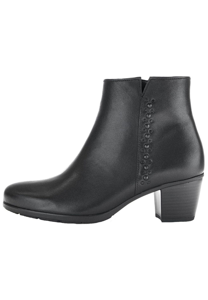 Gabor Stiefelette Glattleder Schwarz - surf4shoes