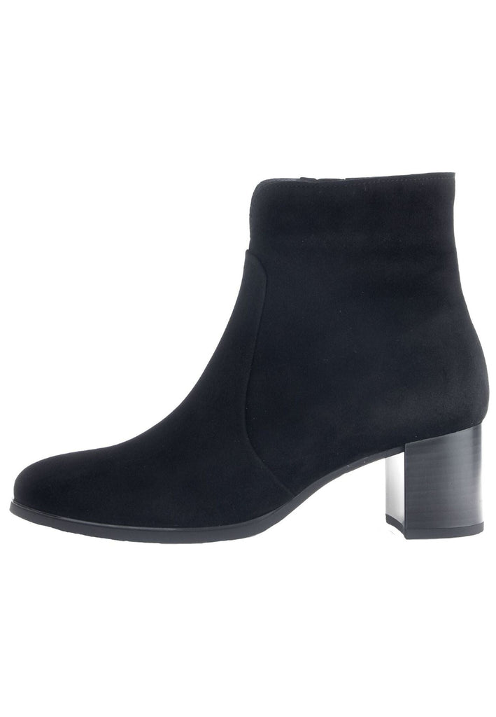 Gabor Stiefelette Veloursleder Schwarz - surf4shoes