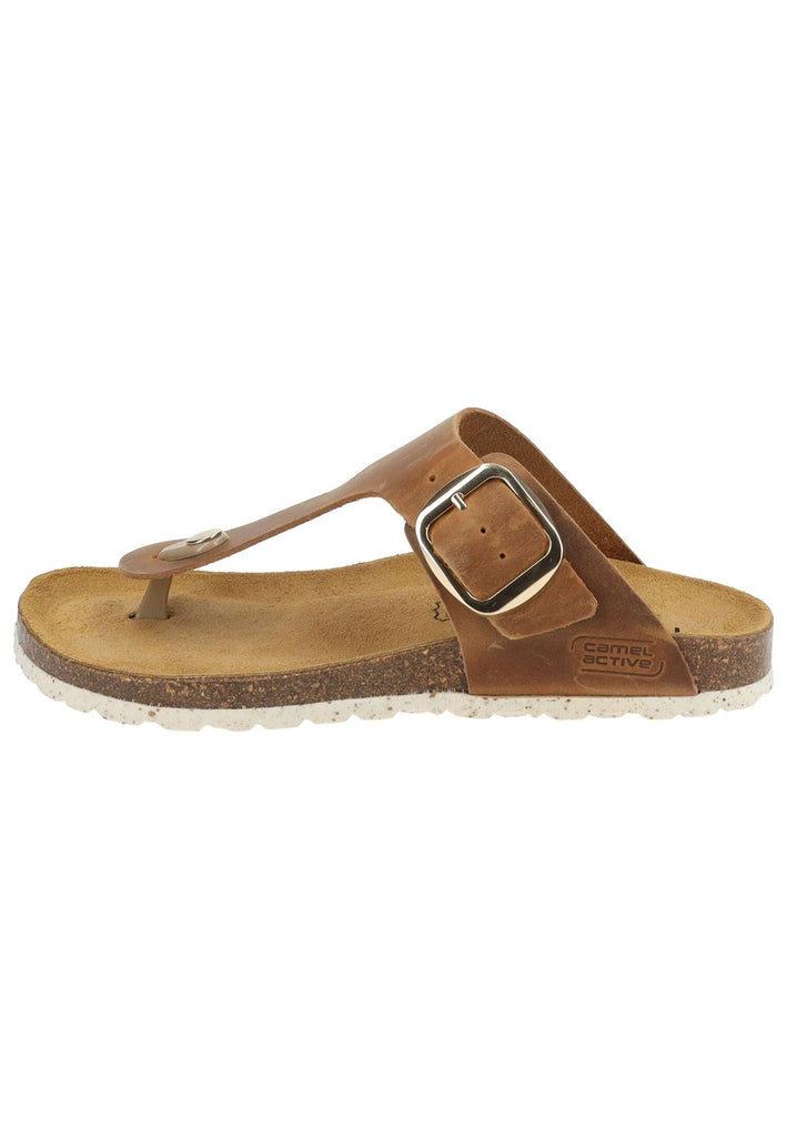 camel active Zehensteg Leder Natur - surf4shoes