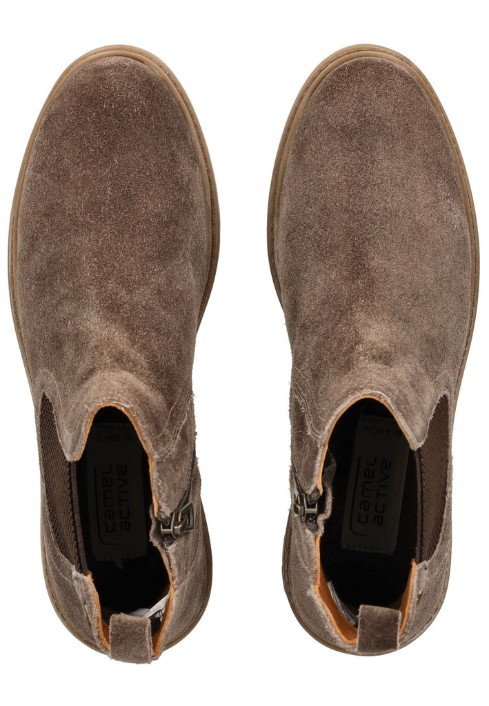 camel active Stiefelette Veloursleder/Textil Taupe - surf4shoes