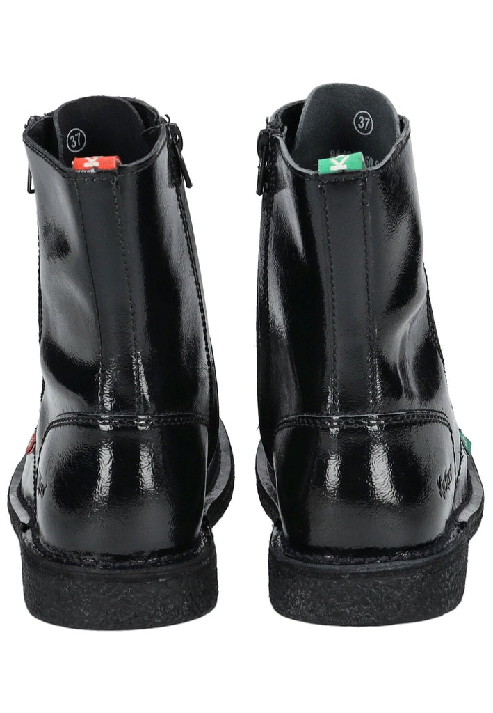 Kickers Stiefelette Leder Schwarz Lack - surf4shoes
